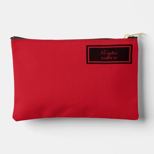 Pochette À Accessoires Serious Classic Minimal Simple Red (Verso)