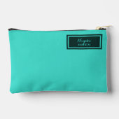Pochette À Accessoires Serious Classic Minimal Simple Turquoise (Verso)