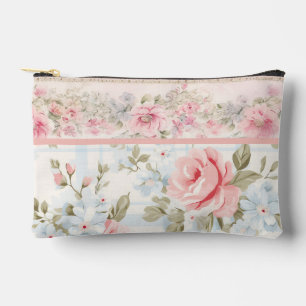 Pochette À Accessoires Shabby chic motif floral rose