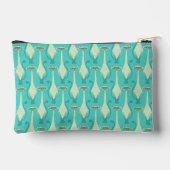 Pochette À Accessoires Siamese curious cat - turquoise et orange (Verso)