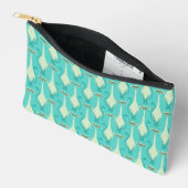 Pochette À Accessoires Siamese curious cat - turquoise et orange (Ouvrir)