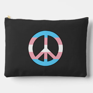 Pochette À Accessoires Signe de paix drapeau transgenre 