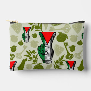 Pochette À Accessoires Signe de Victoire Main Résistance Symbole Triangle