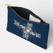 Pochette À Accessoires Silver Filigree Pearl Quatrefoil (Ouvrir)