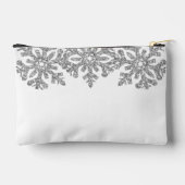 Pochette À Accessoires Silver Snowflakes Mariage d'hiver (Verso)