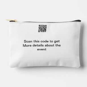 Pochette À Accessoires Simple analyse de code Q R modèle d'événement méti