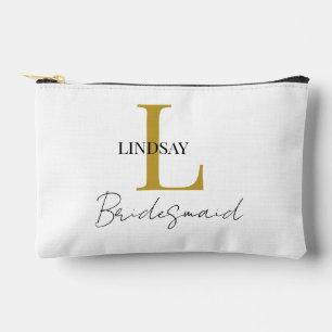 Pochette À Accessoires Simple Bridesmaid cadeau monogramme, nom