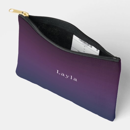 Pochette À Accessoires Simple et élégant violet (Ouvrir)