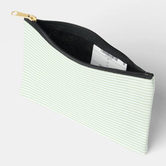 Pochette À Accessoires Simple Jade Lactée Vert étroite bande (Ouvrir)