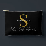 Pochette À Accessoires Simple Maid of Honor cadeau monogramme, nom<br><div class="desc">Cette élégante poche d'accessoire cadeau Maid of Honor est la meilleure façon de montrer de l'appréciation à votre femme d'honneur lors de votre journée spéciale. Personnalisez-le avec un monogramme et son nom pour le rendre encore plus spécial. Cette pochette polyvalente peut être utilisée pour stocker le maquillage, les bijoux, ou...</div>