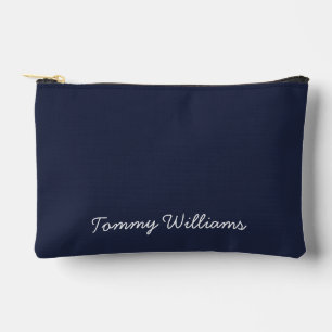 Pochette À Accessoires Simple minimaliste bleu marine