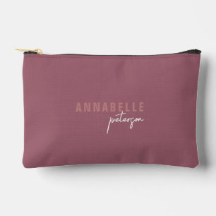 Pochette À Accessoires Simple moderne Dusty Rose minimaliste Script perso