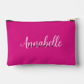 Pochette À Accessoires Simple moderne Magenta rose Mariage personnalisé (Verso)