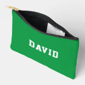 Pochette À Accessoires Simple moderne vert personnalisé (Ouvrir)