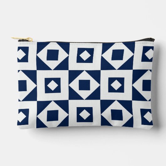 Pochette À Accessoires Simple Patch Marine Blanc Imprimé Coupe Petit (Recto)