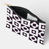 Pochette À Accessoires Simple Patch noir & blanc Impression coupée Coudre (Ouvrir)