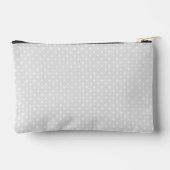 Pochette À Accessoires Simple petit point blanc Polka sur gris doux (Verso)