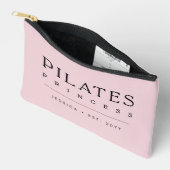 Pochette À Accessoires Simple Princesse Pilates Rose Pâle Personnalisée (Ouvrir)