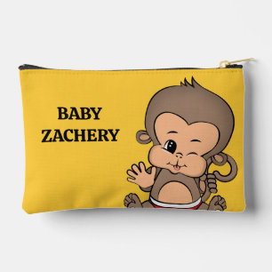 Pochette À Accessoires Singe Personnalisé Jaune