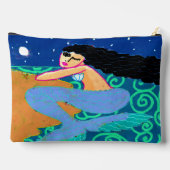 Pochette À Accessoires Sirène au clair de lune Art Abstrait (Verso)