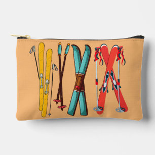 Pochette À Accessoires Ski amusant Ski coloré Ski skieur