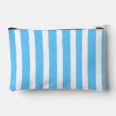 Pochette À Accessoires Sky Blue and White Cabana Stripes  (Verso)