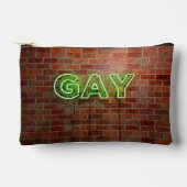 Pochette À Accessoires SlipperyJoe illuminé néon gay signe lumineux vif (Recto)