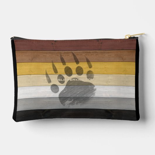 Pochette À Accessoires SlipperyJoe's Bear Pride drapeau de la texture du (Verso)