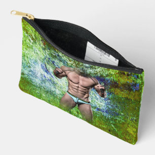 Pochette À Accessoires SlipperyJoe's blanc musculaire sexy homme speedo n