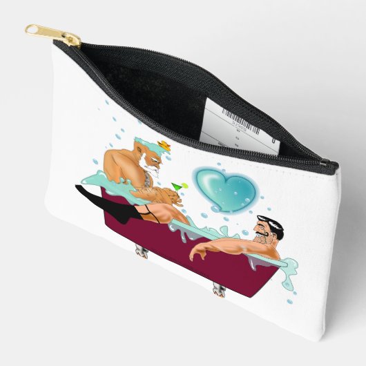 Pochette À Accessoires SlipperyJoe's deux gays hommes aiment la baignoire (Ouvrir)