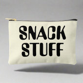 Pochette À Accessoires Snack Stuff Neutral Noir Bold Typographie
