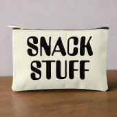 Pochette À Accessoires Snack Stuff Neutral Noir Bold Typographie