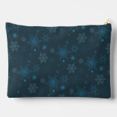 Pochette À Accessoires Snowflake hiver bleu sans couture motif (Verso)