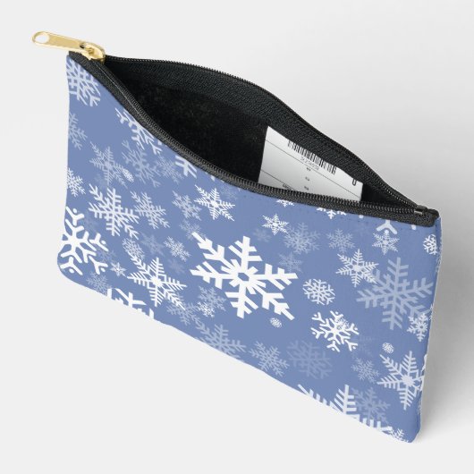 Pochette À Accessoires Snowflakes Personnaliser graphique Arrière - plan (Ouvrir)