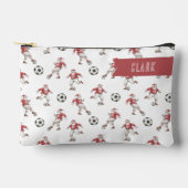 Pochette À Accessoires Soccer Santa Personalized Christmas (Recto)