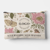 Pochette À Accessoires Société de logo d'entreprise florale botanique (Verso)