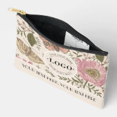 Pochette À Accessoires Société de logo d'entreprise florale botanique (Ouvrir)