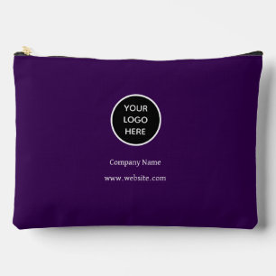 Pochette À Accessoires Société de logo personnalisé violet Entreprise d'e