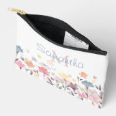 Pochette À Accessoires Soft Joli aquarelle Fleurs d'art personnalisé (Ouvrir)