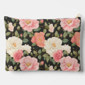 Pochette À Accessoires Soft Pastel Rose Deep Green Feuilles (Verso)