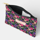 Pochette À Accessoires Soins esthétiques Personnalisés Et Floraux Ditsy (Ouvrir)