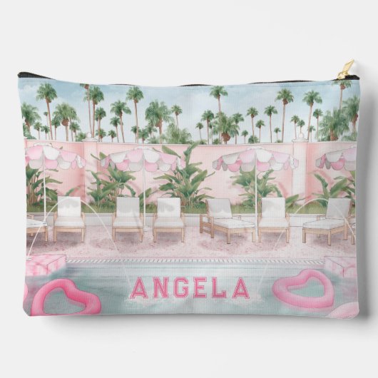 Pochette À Accessoires Soirée Pink & White Pool (Verso)