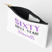 Pochette À Accessoires Soixante Enfer Oui ! Purple personnalisé 60e anniv (Ouvrir)