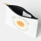 Pochette À Accessoires Soleil souriant mignon (Ouvrir)