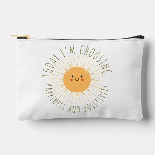 Pochette À Accessoires Soleil souriant mignon (Recto)