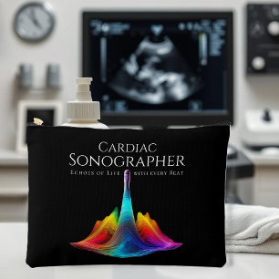 Pochette À Accessoires Sonographe Cardiaque Colorée Ondes Ultrasoniques