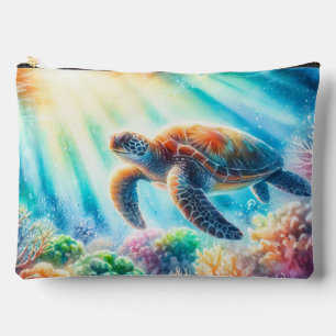 Pochette À Accessoires Sous la tortue de mer