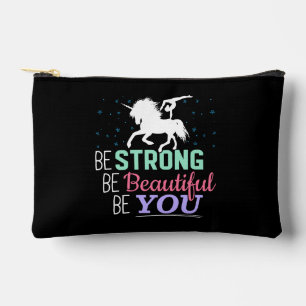 Pochette À Accessoires Soyez forte, belle, vous - Licorne de gymnastique