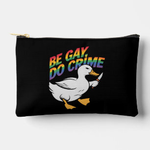 Pochette À Accessoires Soyez Gay Faites Crime Drôle Oie Arc-en-ciel Fiert