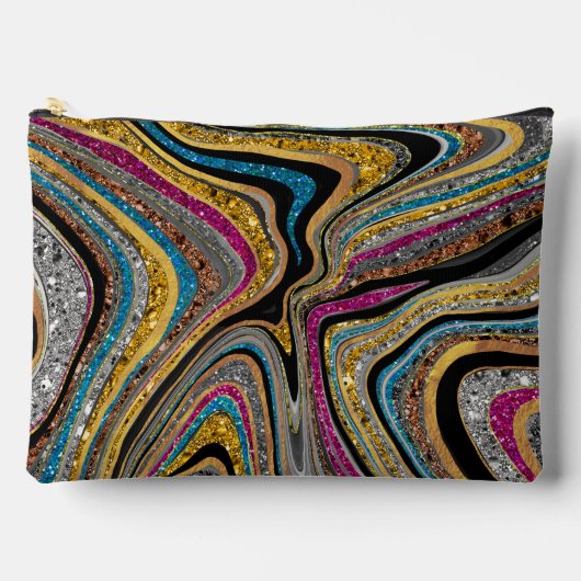 Pochette À Accessoires Sparkle Glam scintillante girly marbre art (Recto)